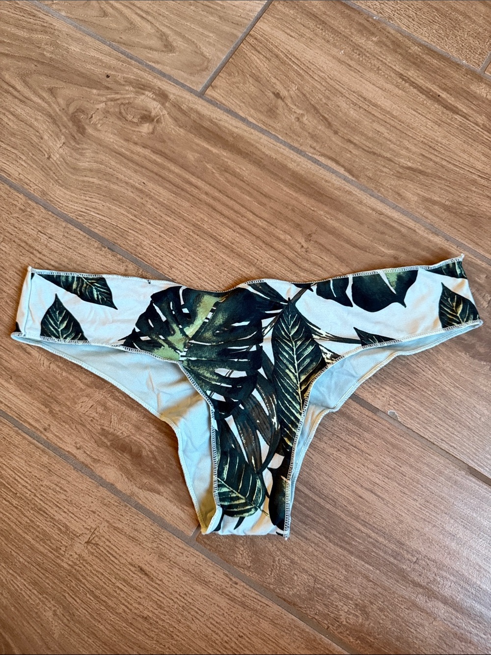 Rip Curl Tropical Leaf Hipster Bikini Bottom - Green & Black
